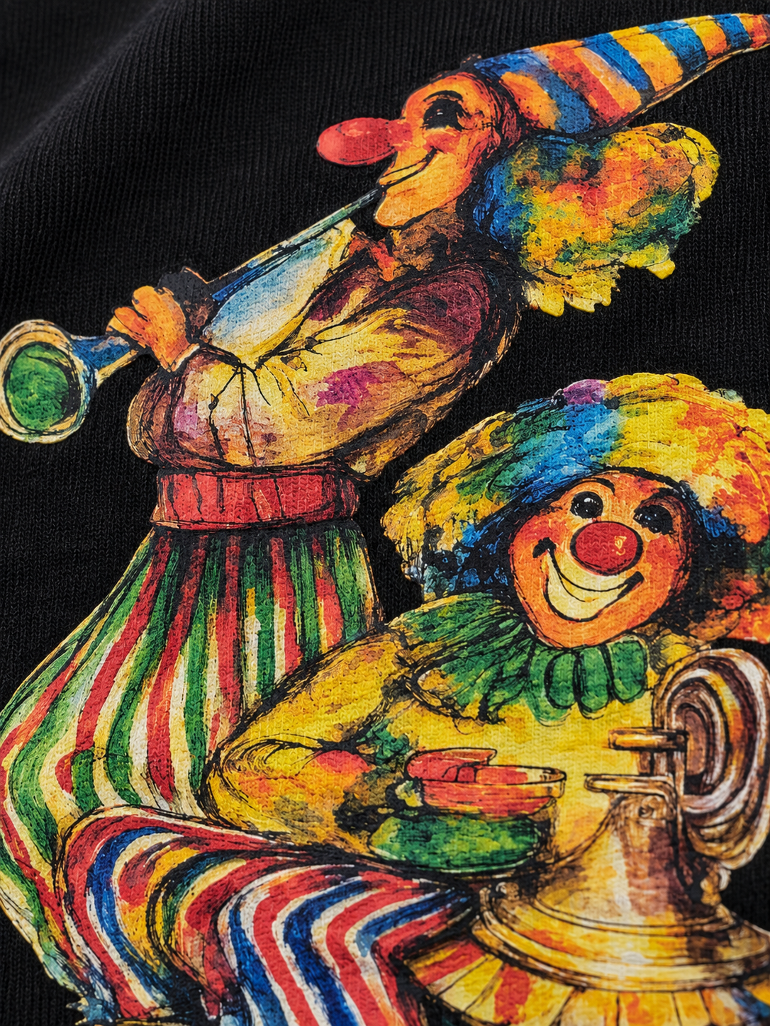 Clown Graphic Long Sleeve T-Shirt