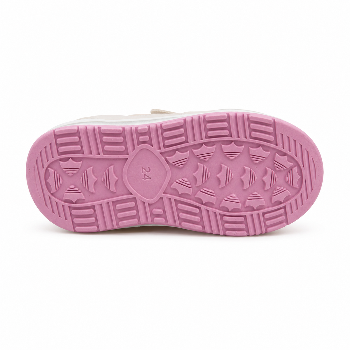 Girls sports sneakers with hook-and-loop straps and glitter details