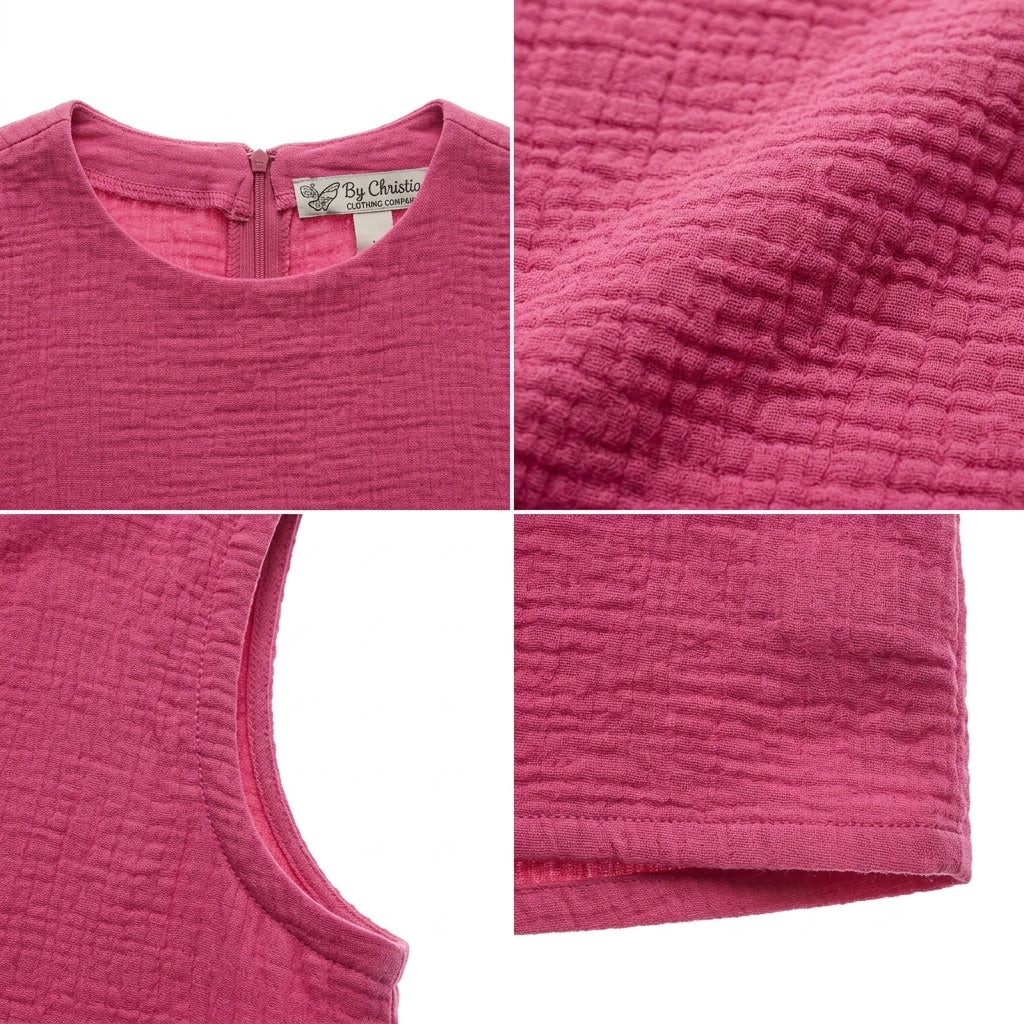 Girls Sleeveless Textured Top