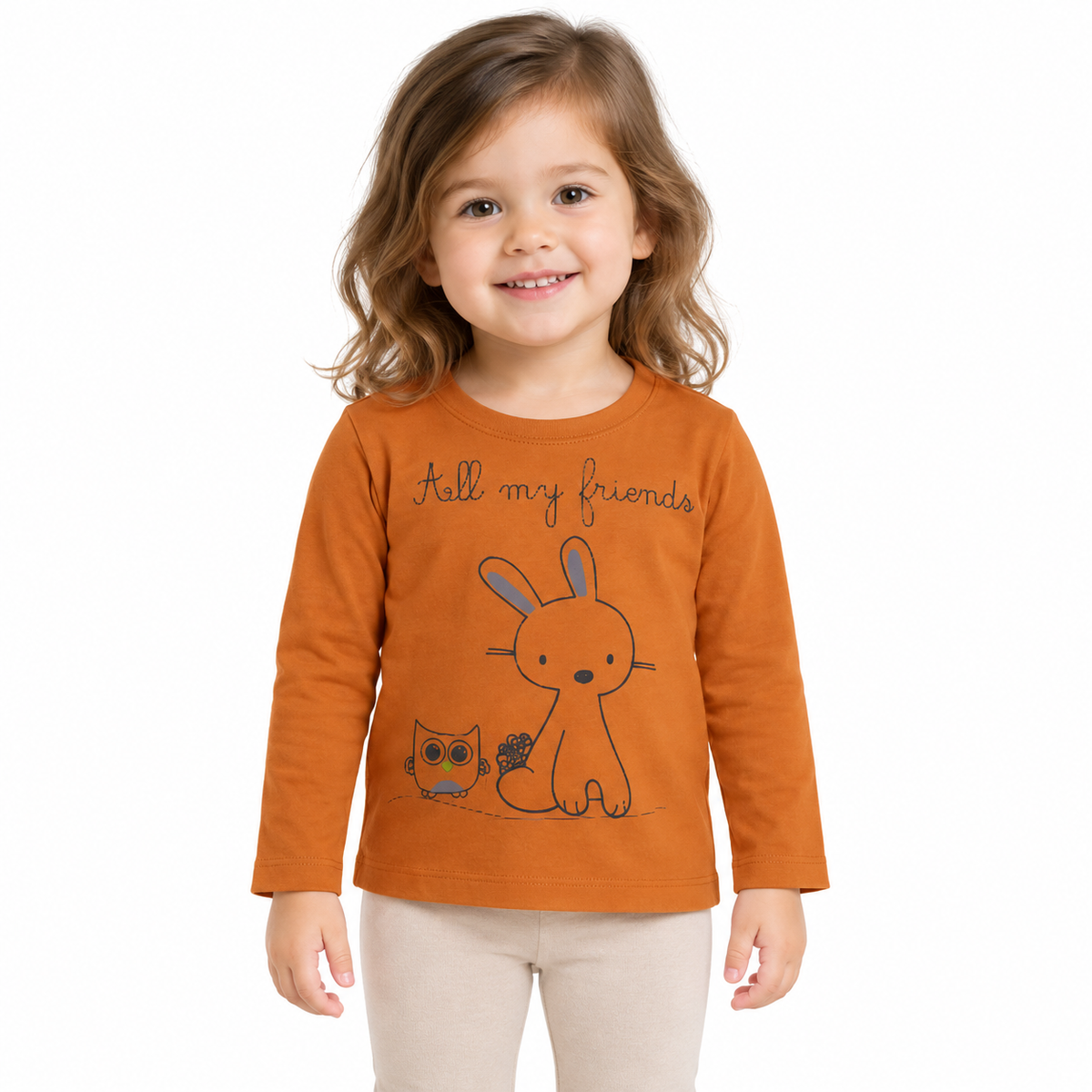 Toddler Girls Printed Long Sleeve T-Shirt