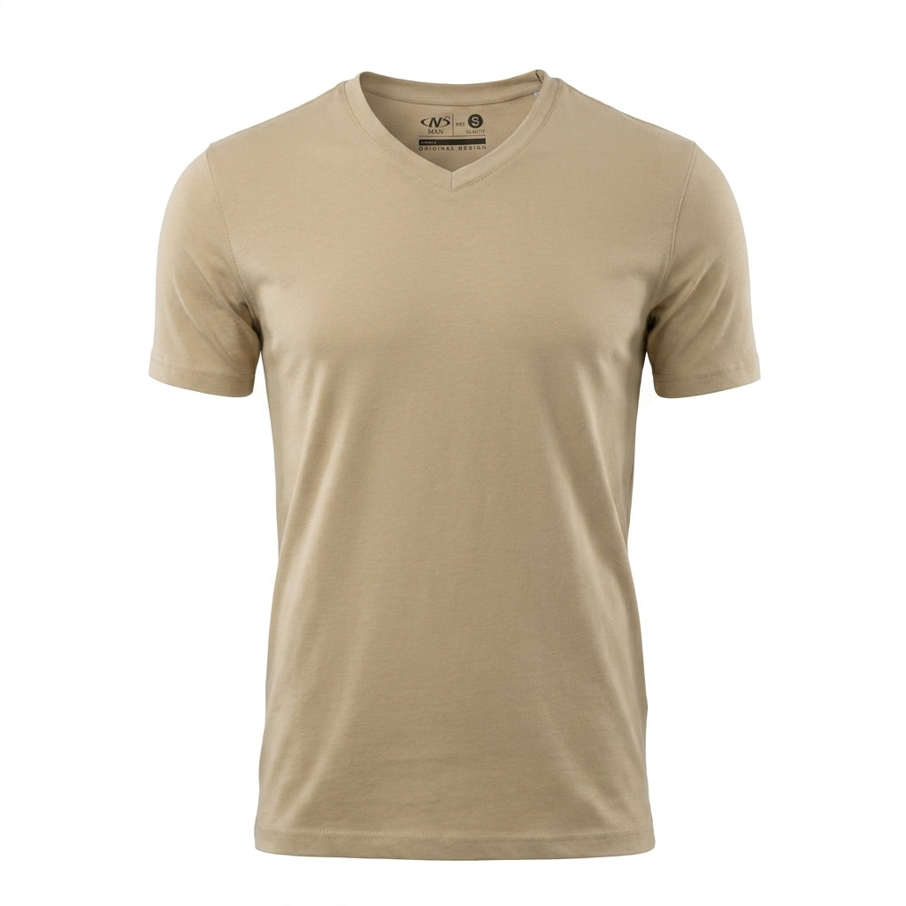Men Short Sleeve V Neck T Shirt