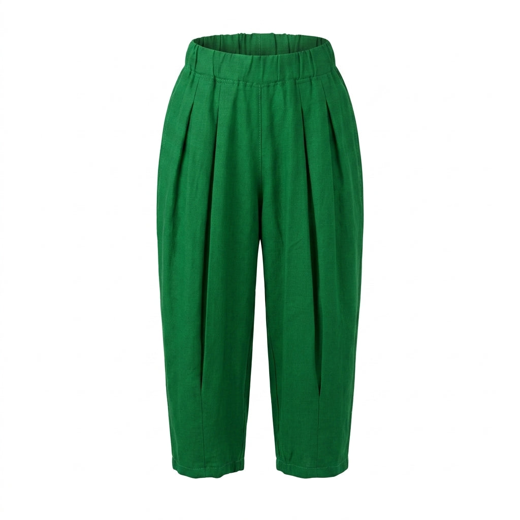 Kids Puff Sleeve Top And Wide Leg Trousers Set