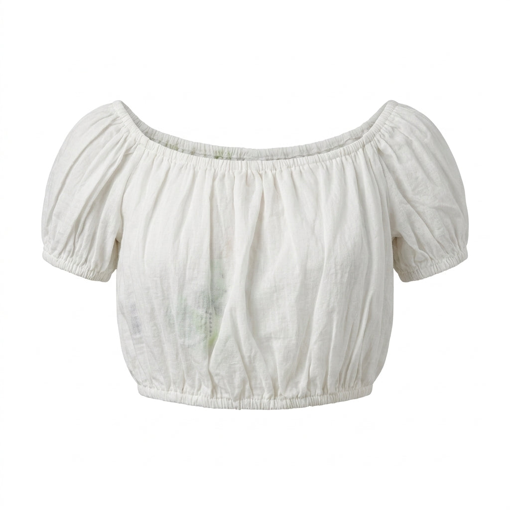 Kids Puff Sleeve Top And Wide Leg Trousers Set