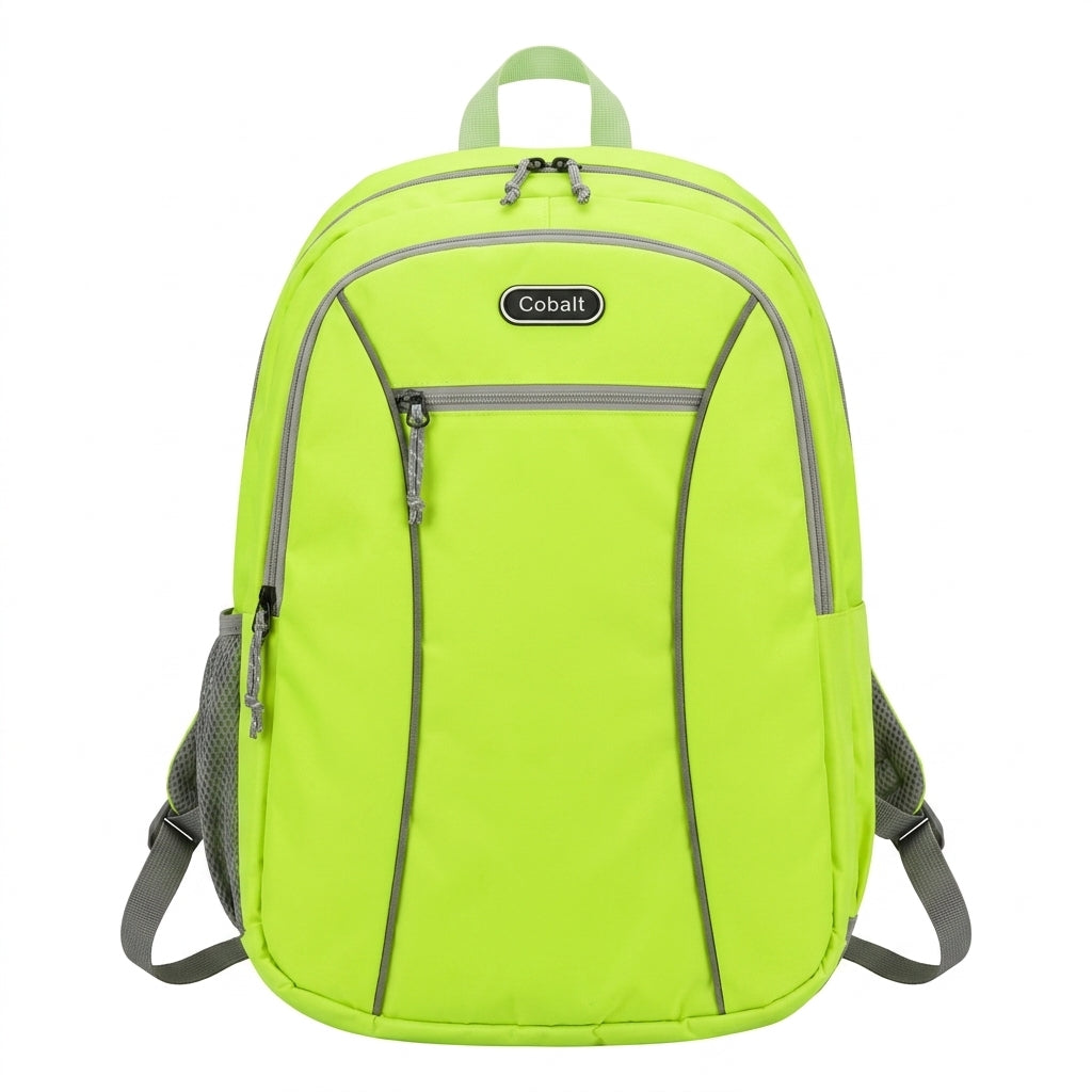 Backpack With Front Zip Pocket And Side Mesh Pocket