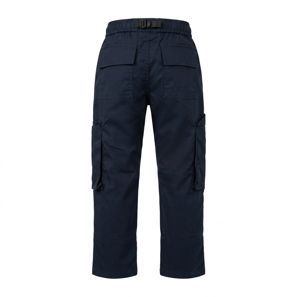 Kids Cargo Pants With Drawstring Waist