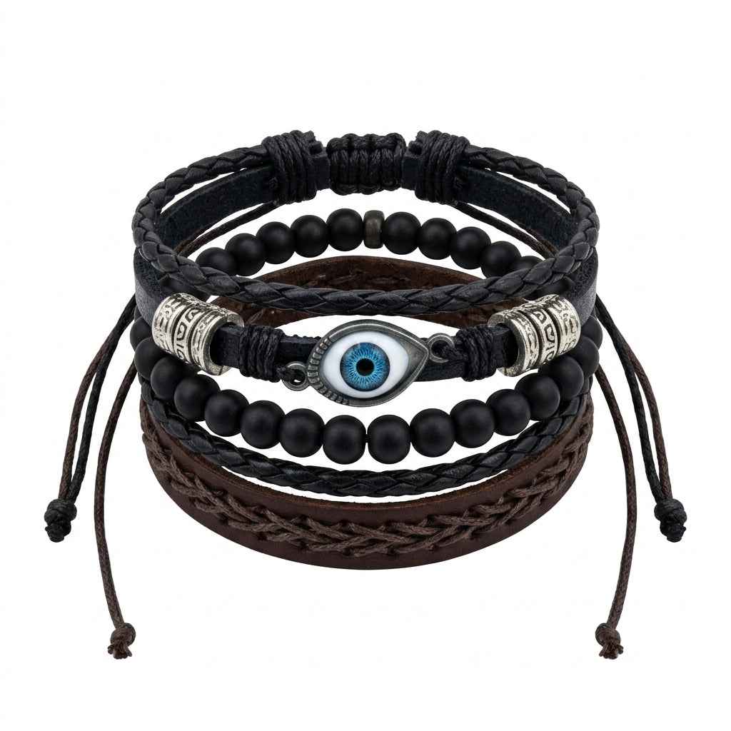 Fashion Jewelry Multi Layer Evil Eye Bracelet Set