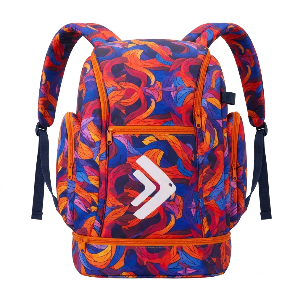 Abstract Sports Backpack With Shoe Compartment