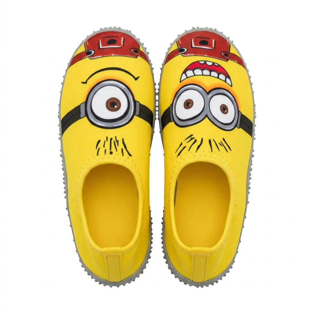 Kids Cartoon Print Aqua Shoes With Toggle Closure