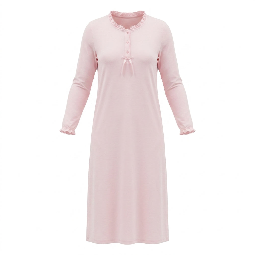 Women Long Sleeve Nightdress