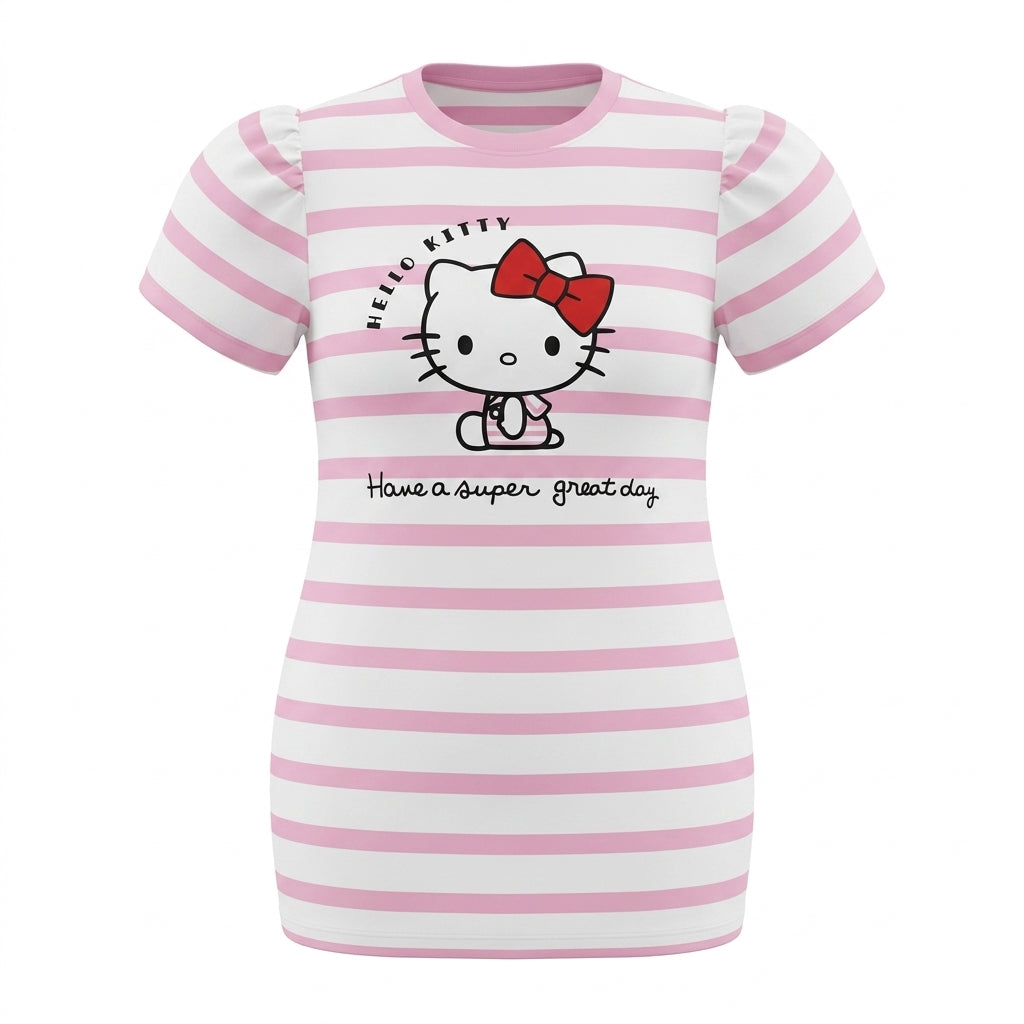 Girls Hello Kitty Striped Nightdress