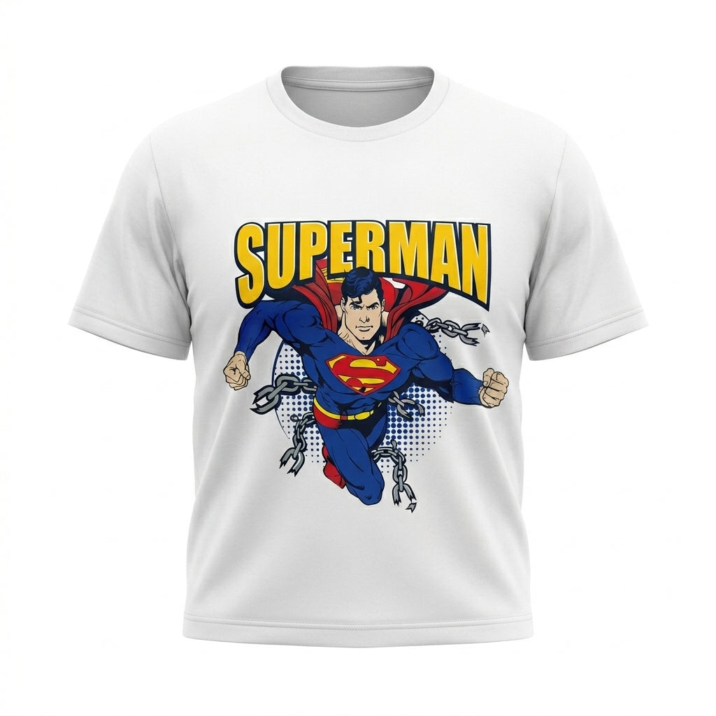 Kids Short Sleeve Superman Graphic T Shirt