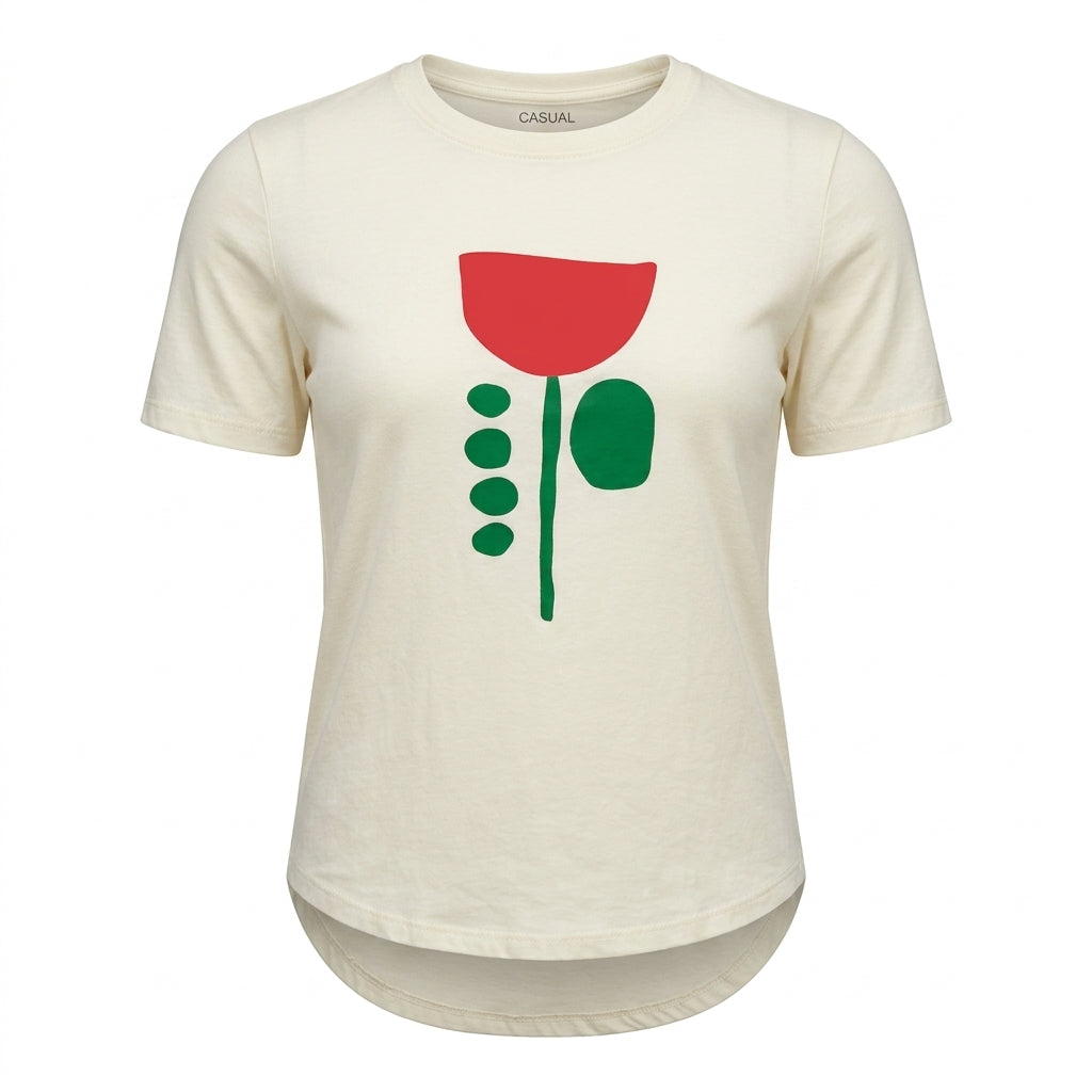 Casual Floral Graphic T Shirt