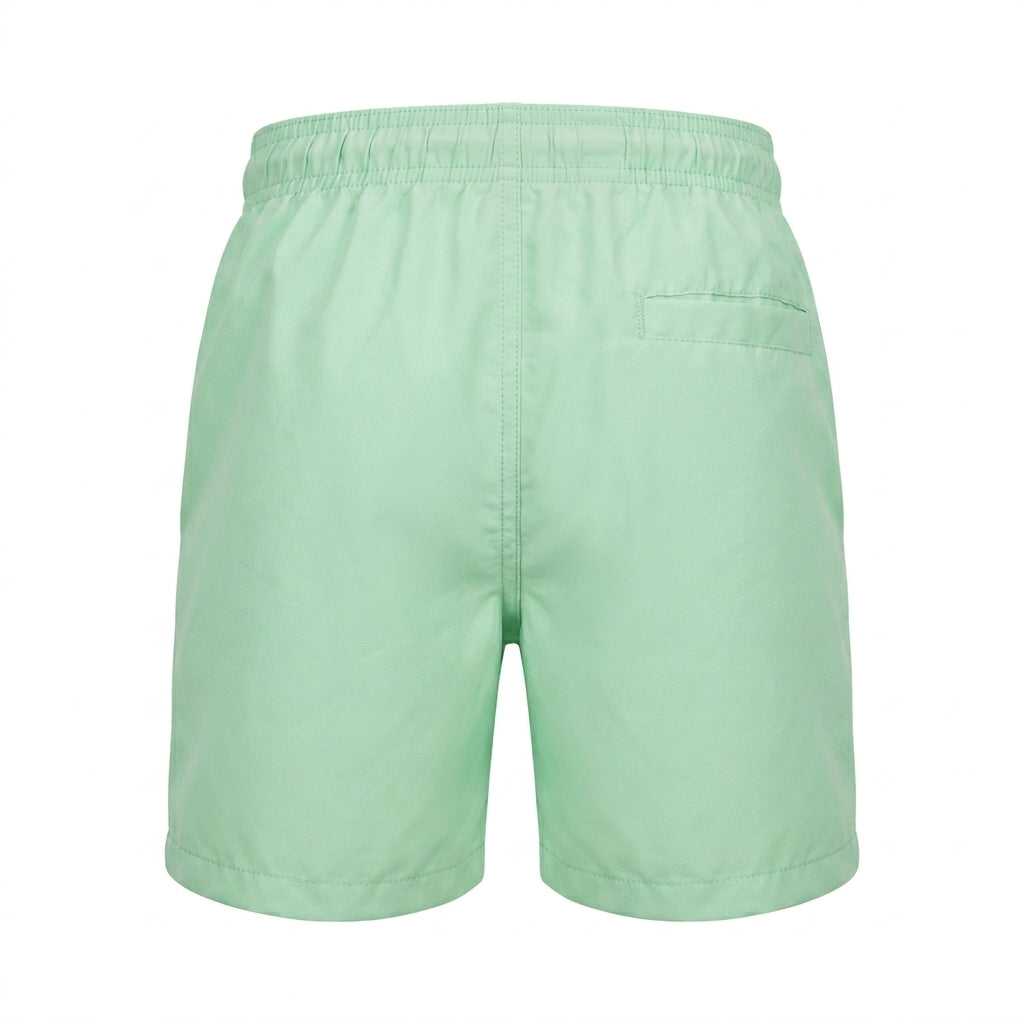 Men Beach Swim Shorts With Drawstring And Palm Tree Logo