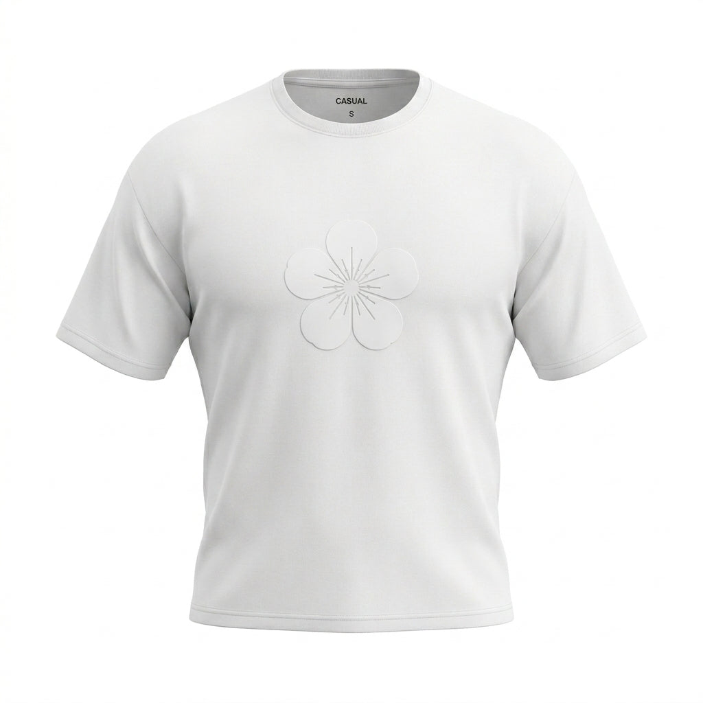 Women Short Sleeve T Shirt With Floral Front