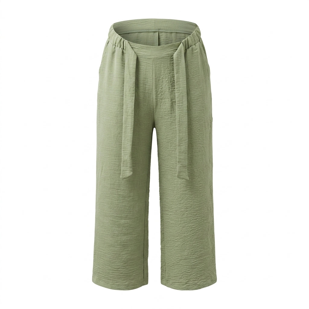 Women Textured Wide Leg Pants