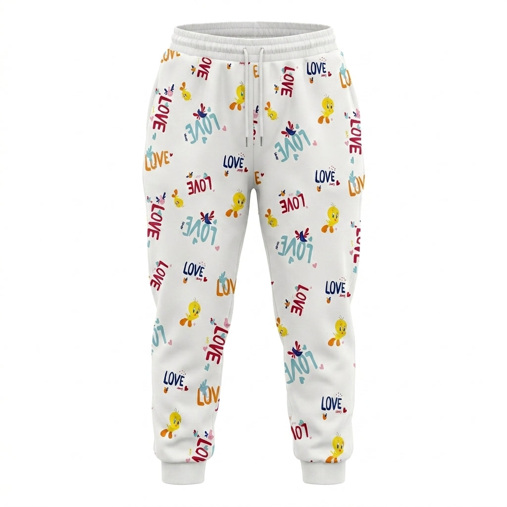 Girls Tweety Love Print T Shirt And Jogger Set
