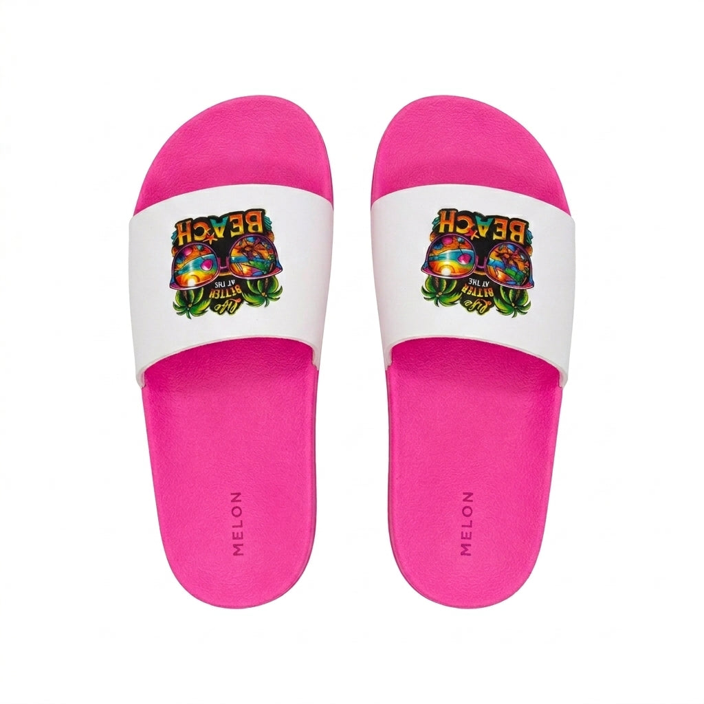 Life Better At The Beach Slide Sandals