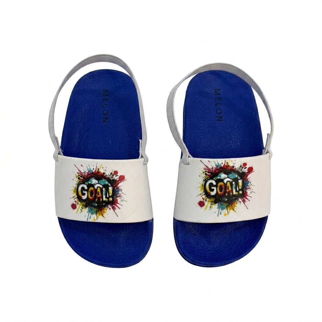 Kids Goal Print Slingback Slide Sandals