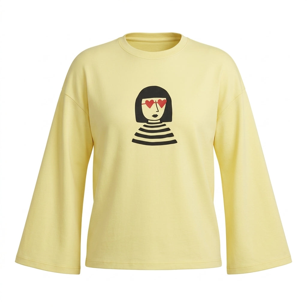 Girls Long Sleeve T Shirt With Graphic Print