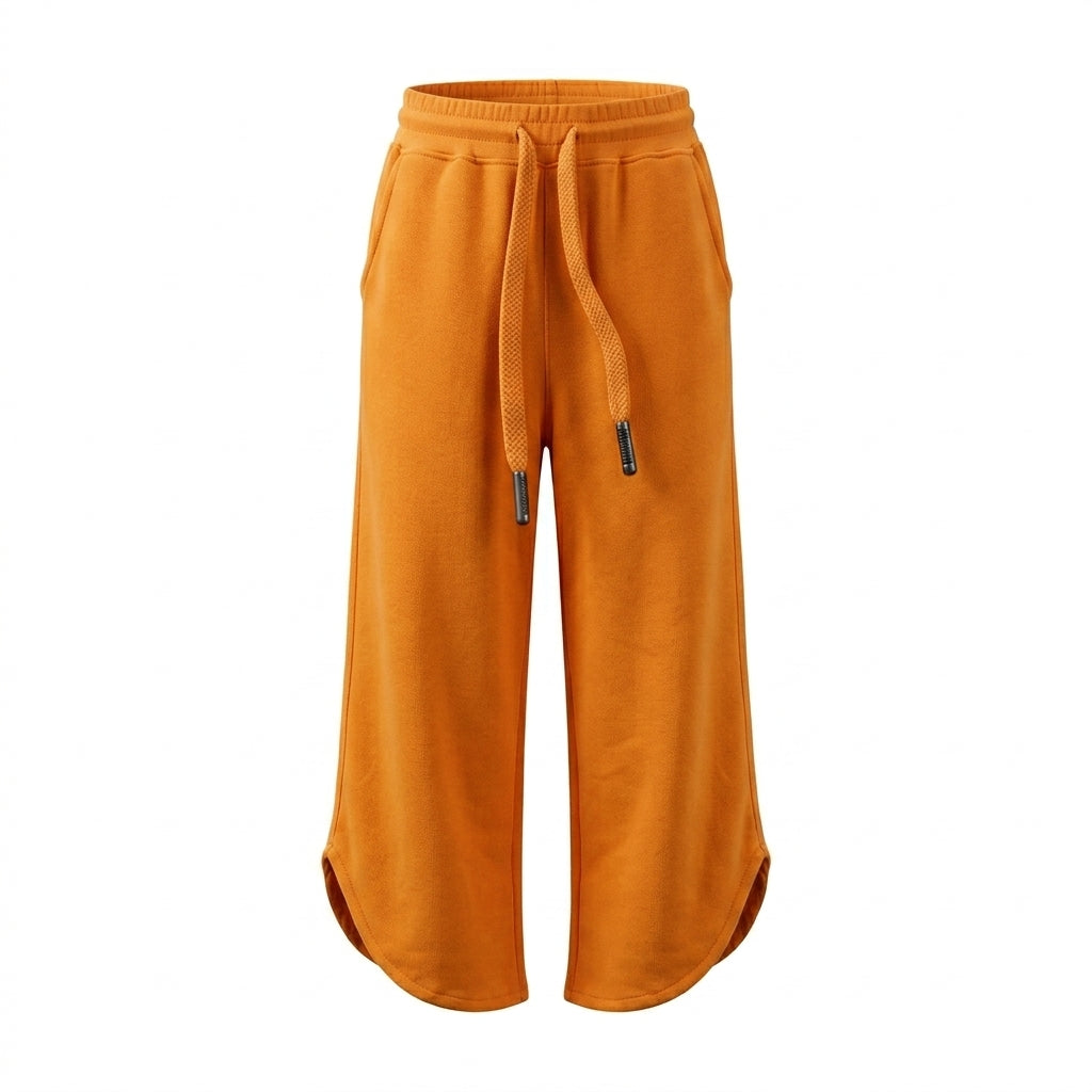 Kids Wide Leg Sweatpants With Drawstring Waist