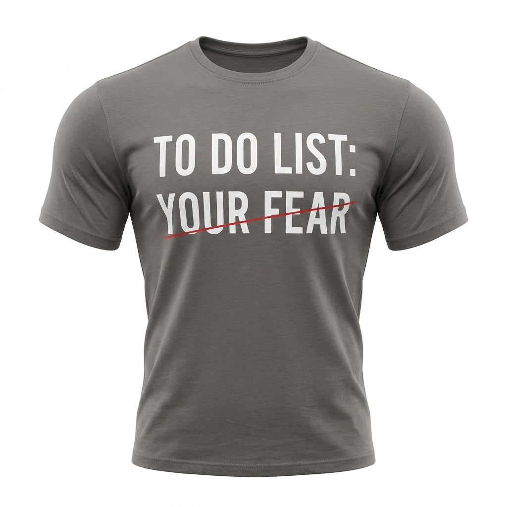 Men Graphic T Shirt To Do List Your Fear