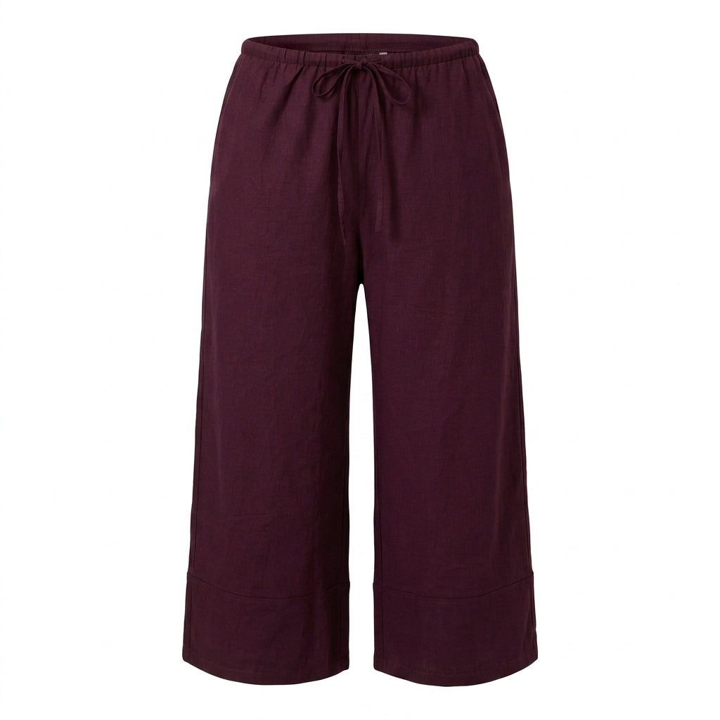 Women Drawstring Wide Leg Pants