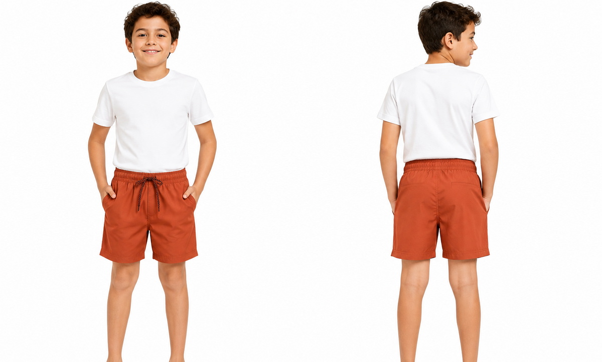 Men Drawstring Swim Shorts