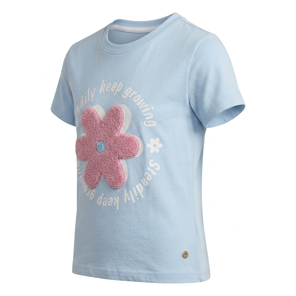 Girls Flower Graphic T Shirt