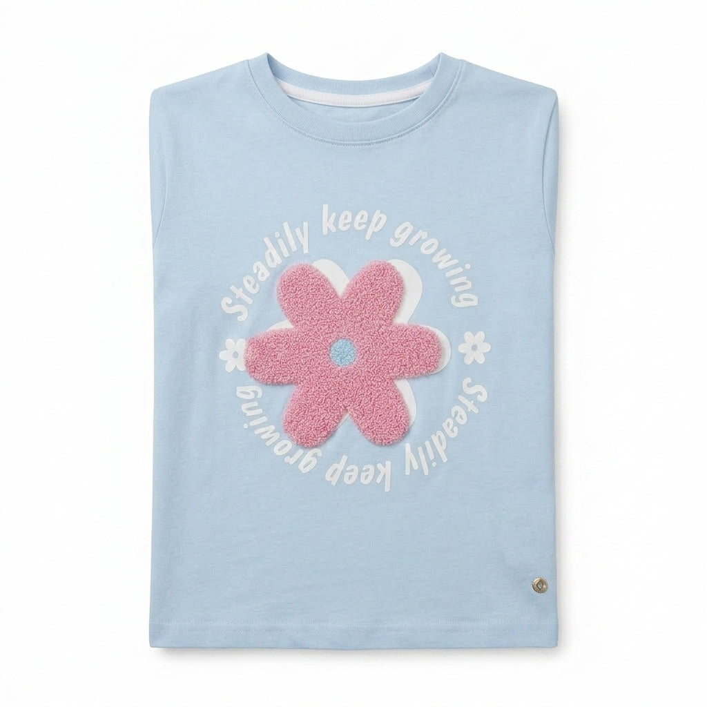 Girls Flower Graphic T Shirt