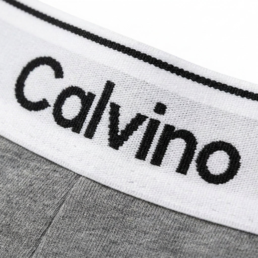 Men Melange Boxer Briefs With Logo Waistband