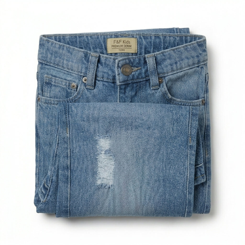 Kids Distressed Denim Shorts