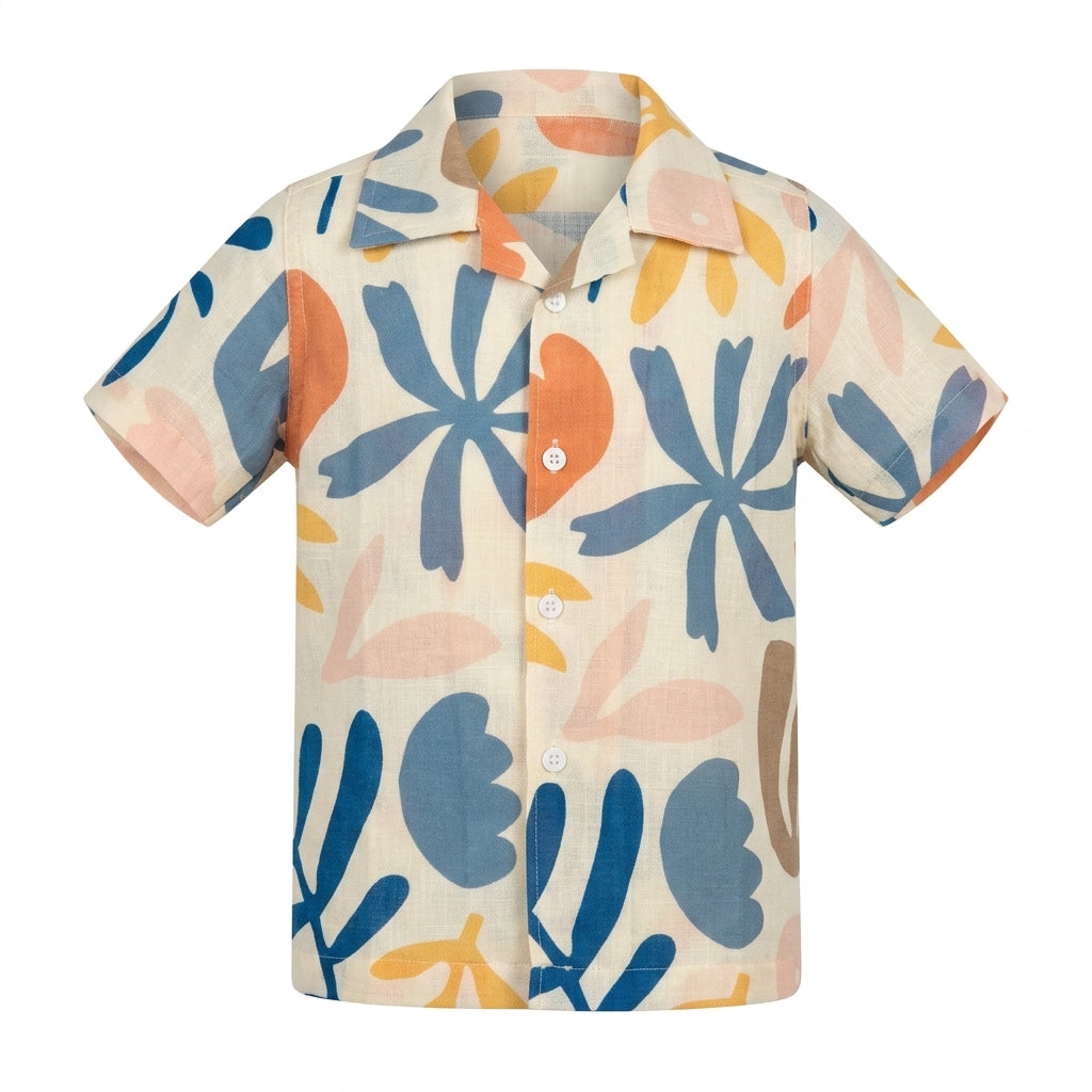Kids Abstract Print Short Sleeve Shirt