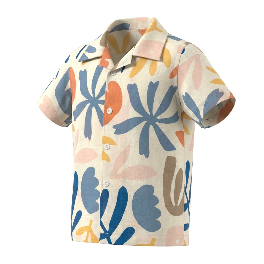 Kids Abstract Print Short Sleeve Shirt