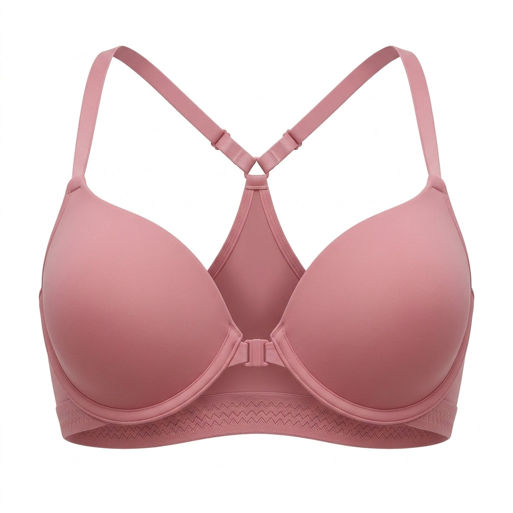 Women Lace Panel Full Coverage Support Bra