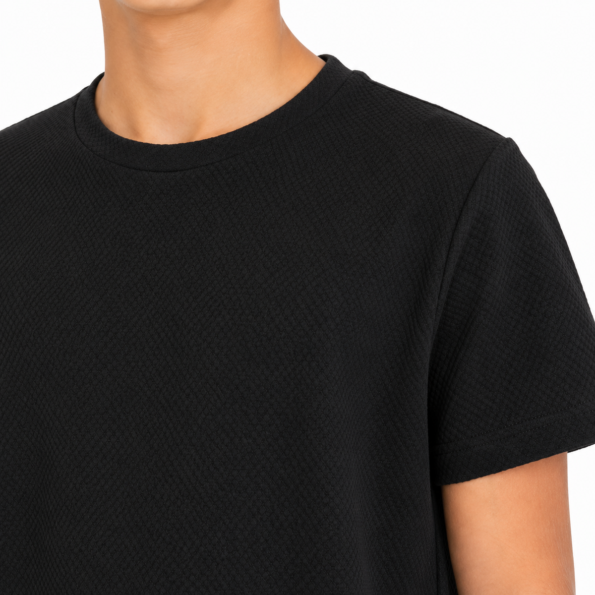 Boys Textured Short Sleeve T Shirt