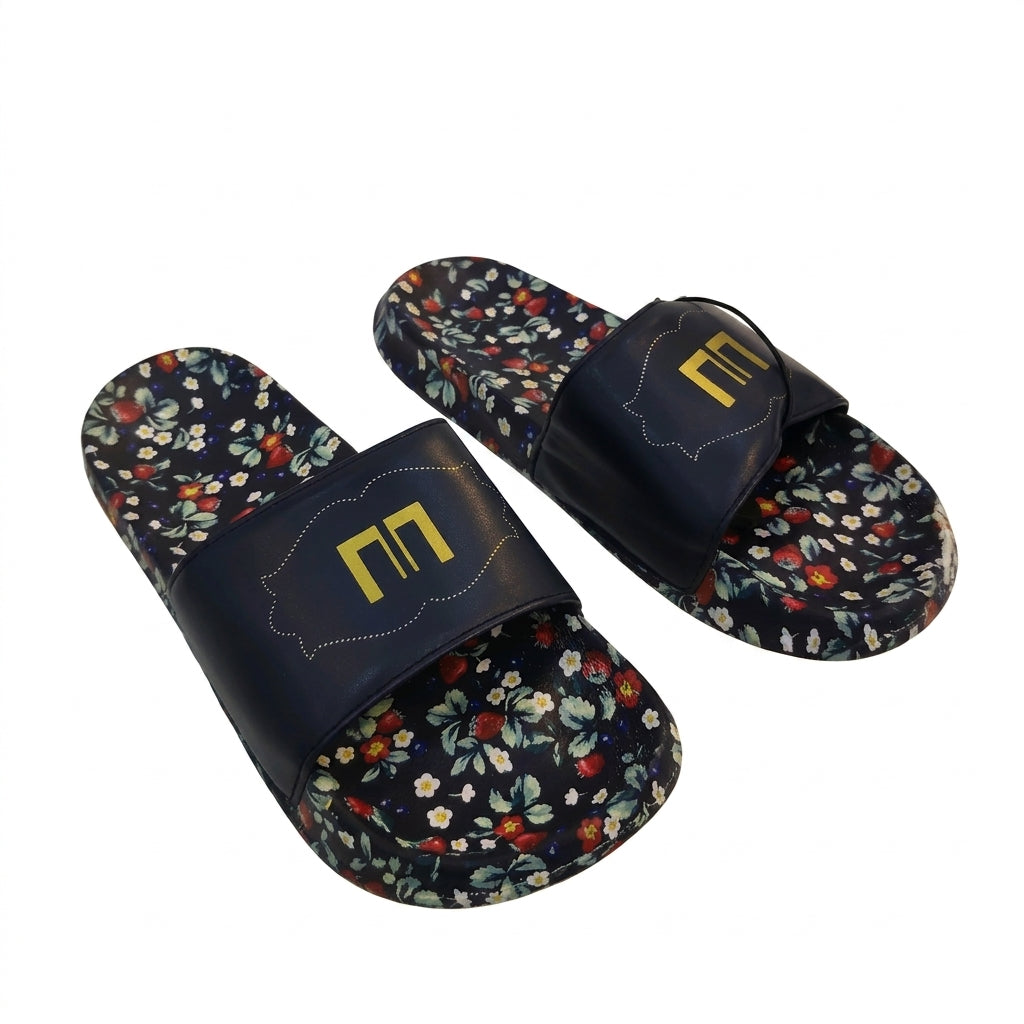 Women Floral Print Slide Sandals