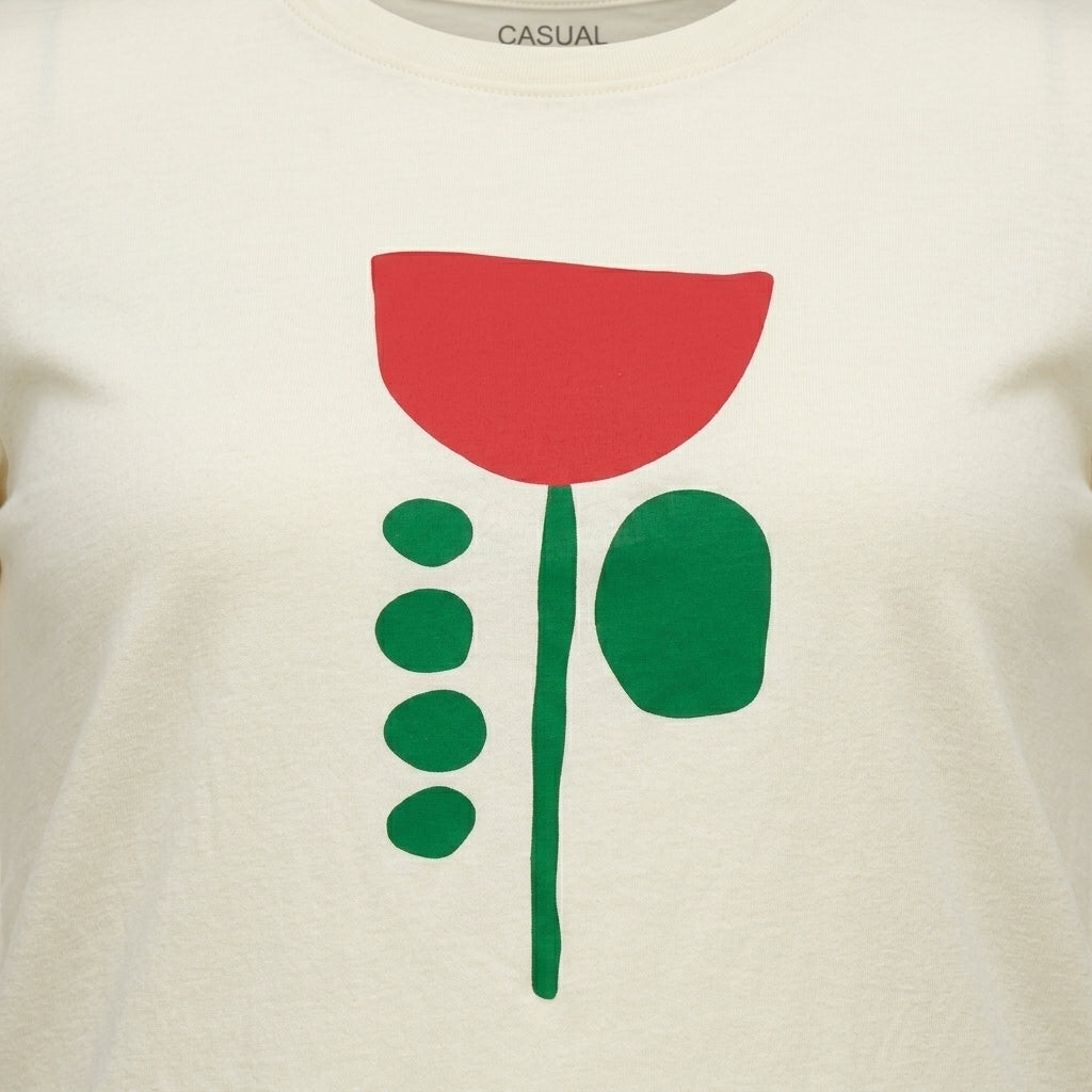 Casual Floral Graphic T Shirt