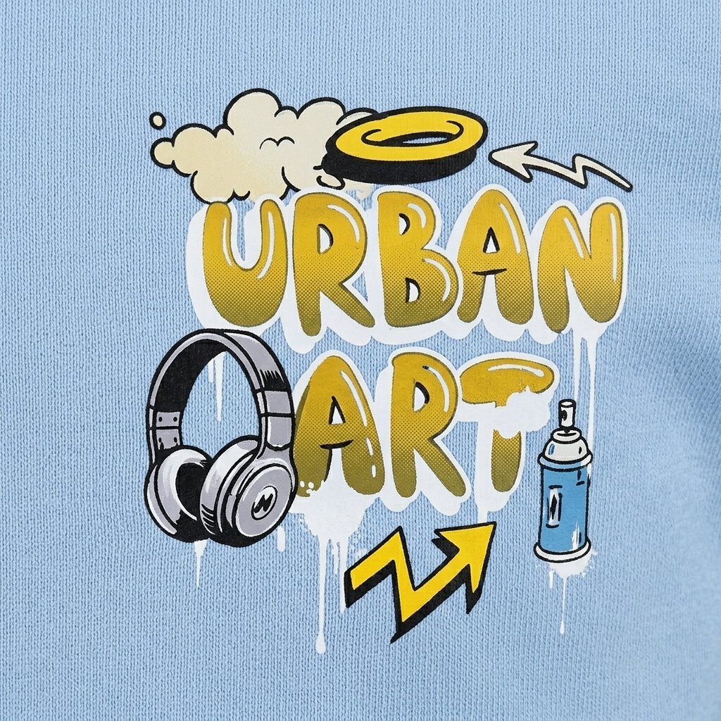 Kids Urban Art Graphic Cotton T Shirt