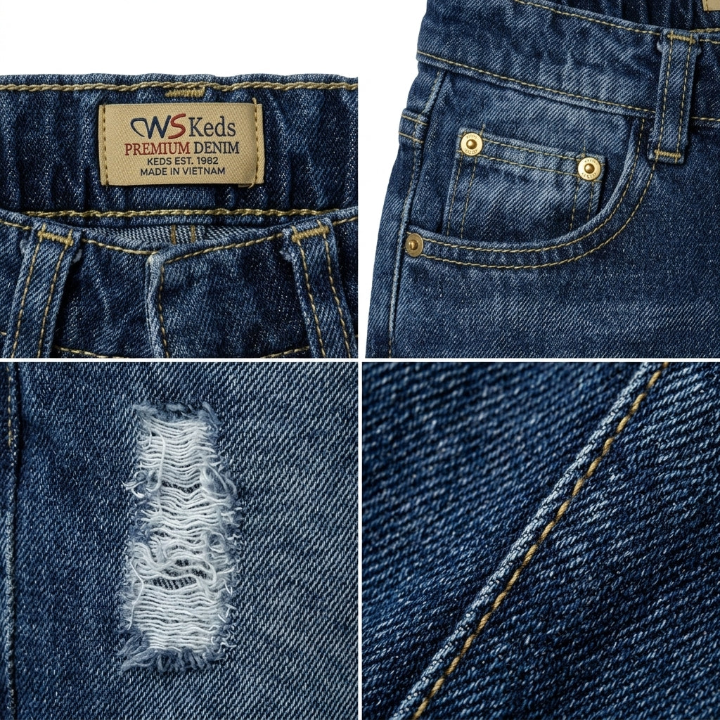 Kids Distressed Denim Shorts
