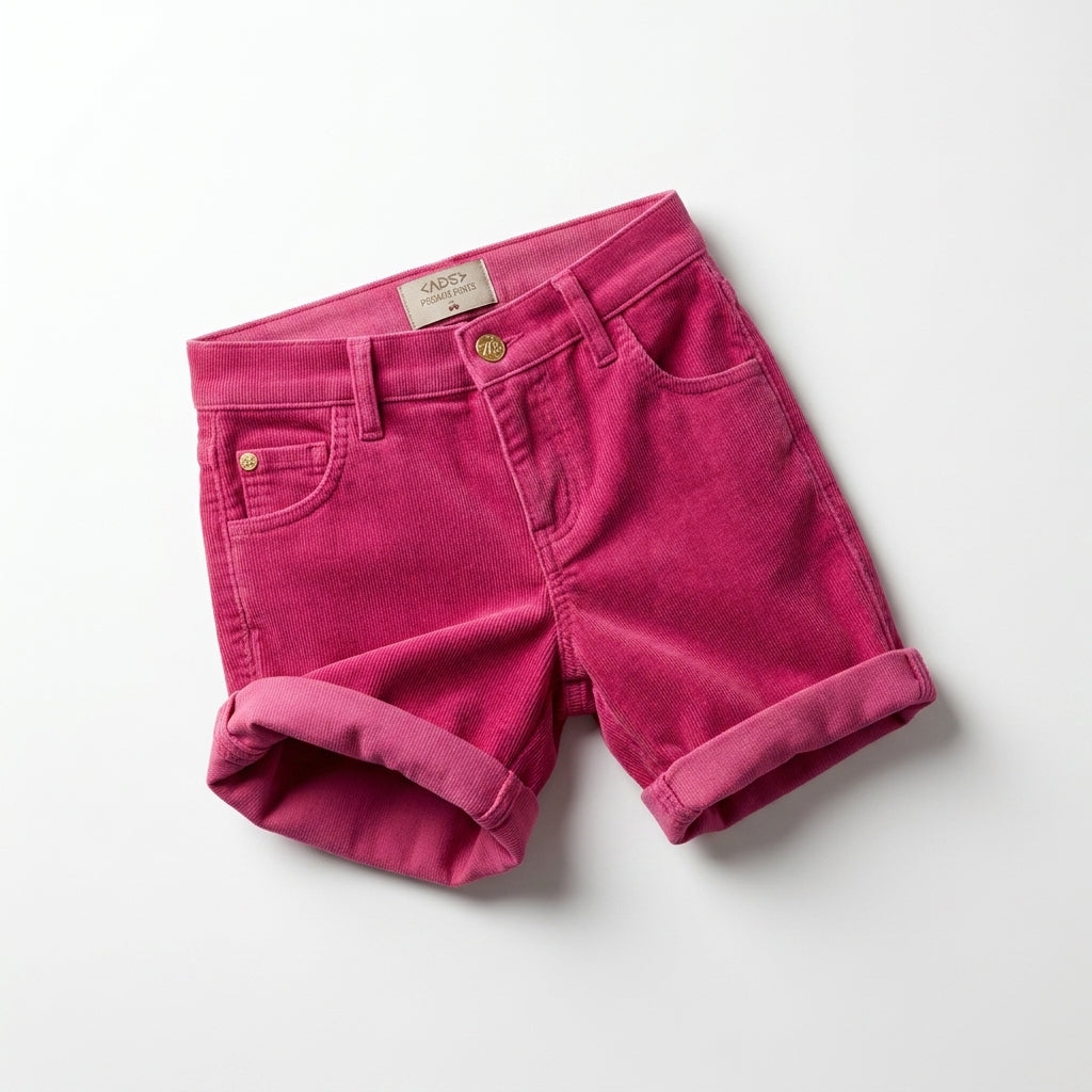 Kids Corduroy Rolled Hem Shorts