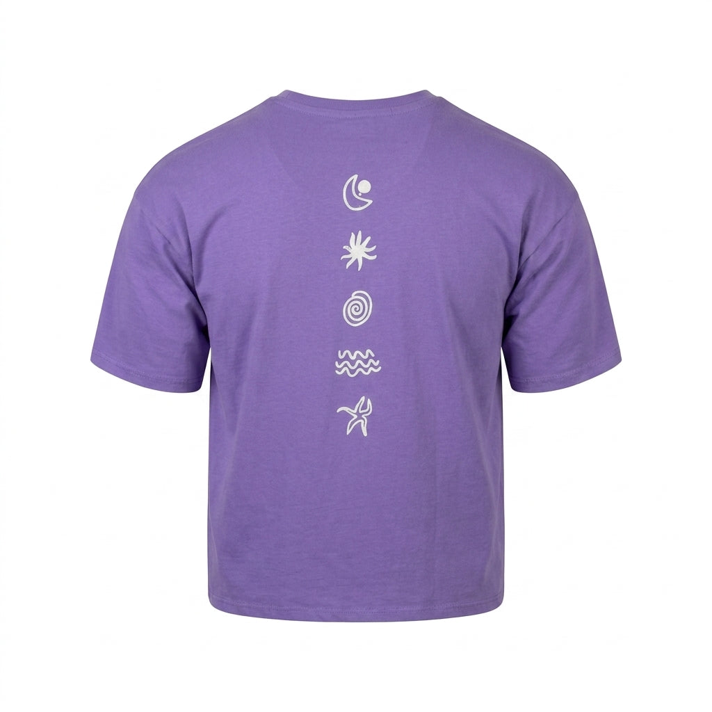 Casual Oversized T Shirt With Spiral Print
