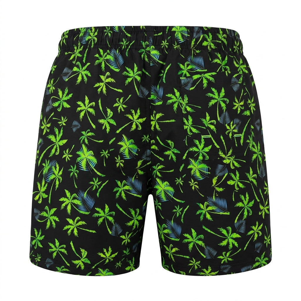 Alnasser Tropical Palm Print Swim Shorts
