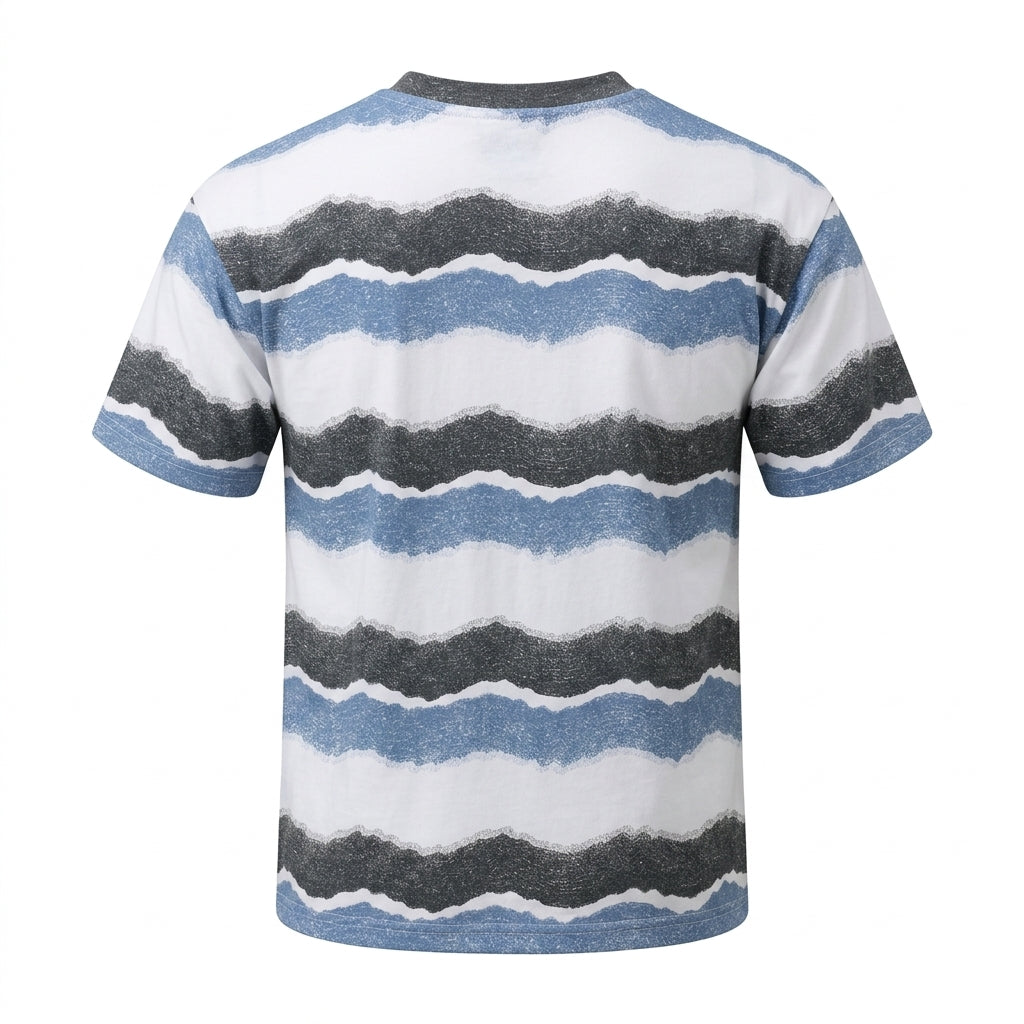 Boys Wavy Stripe Printed T Shirt