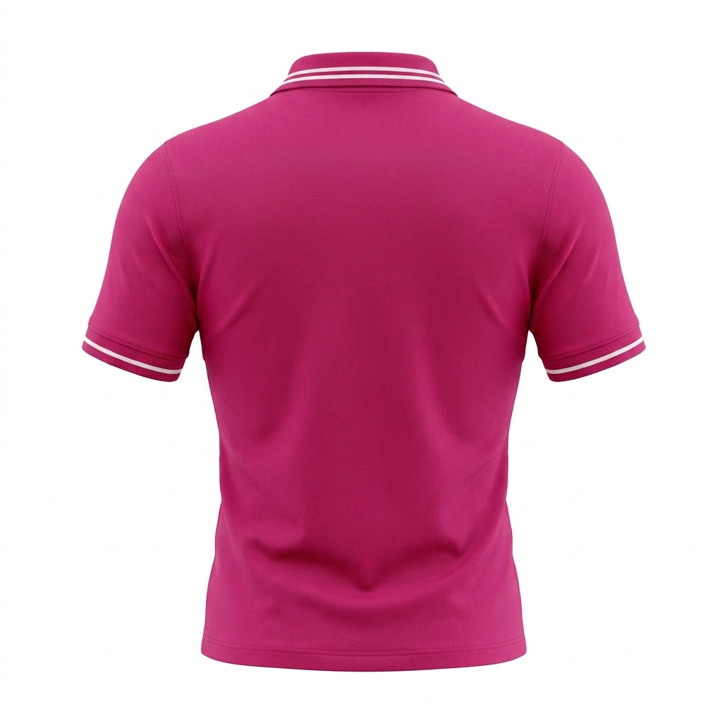 Casual Contrast Trim Short Sleeve Polo Top With Heart