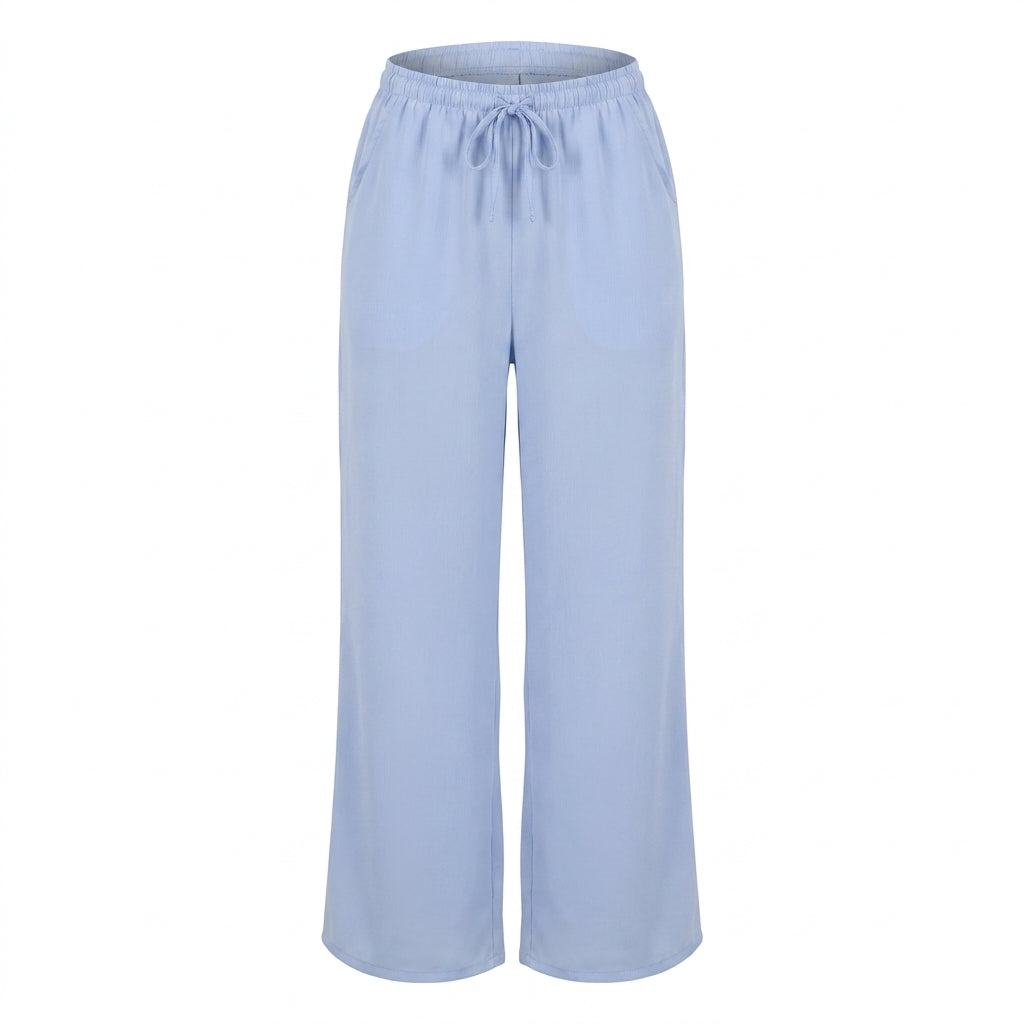 Women Wide Leg Drawstring Pants