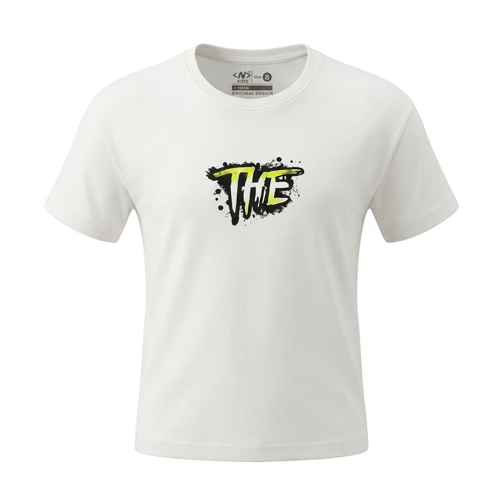 Kids Ribbed T Shirt With Cap Patch