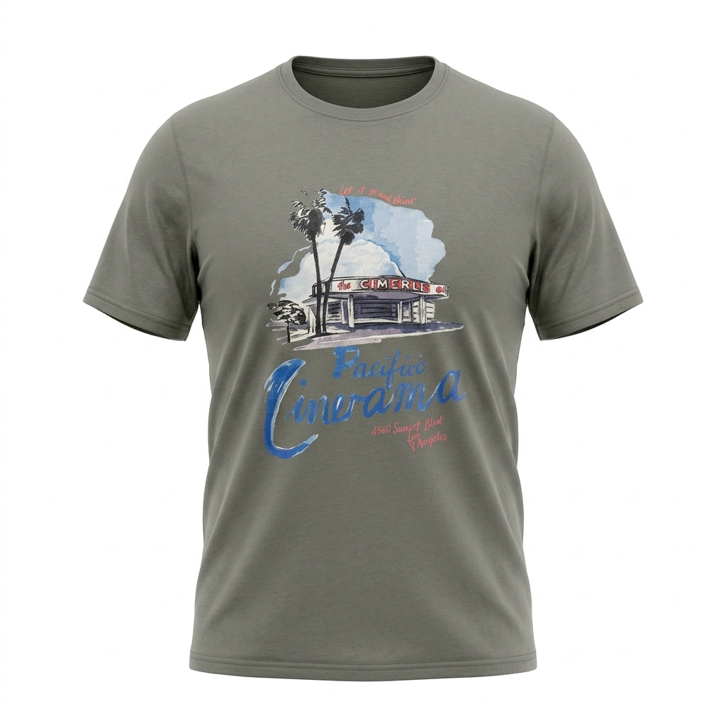 Men Pacific Cinerama Graphic Crew Neck T Shirt
