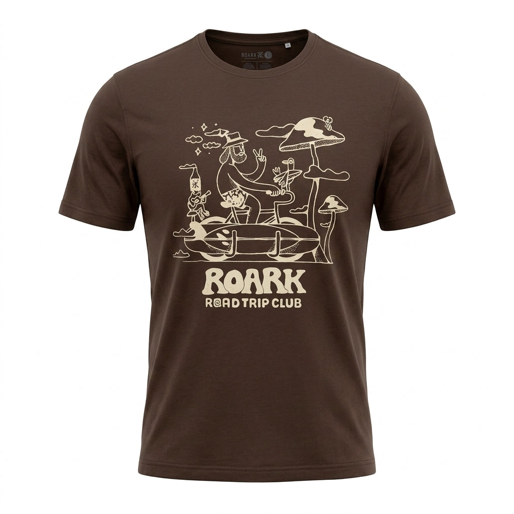 Men Roark Road Trip Club Graphic Crew Neck T Shirt
