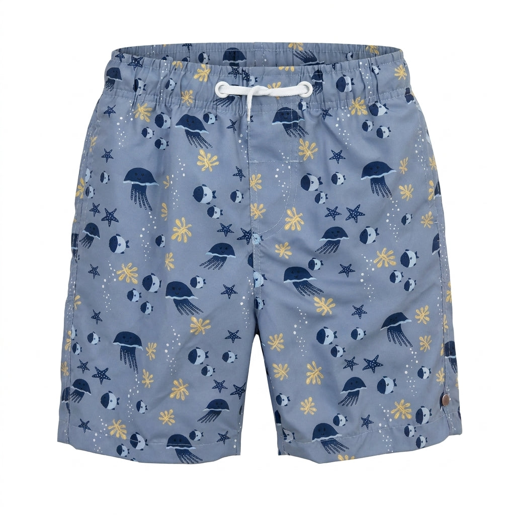 Boys Jellyfish Print Short Sleeve Swim Set