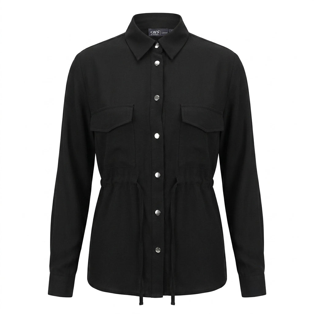 Women Utility Button Front Shirt